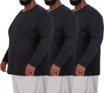 3 Pack: Men’s Big & Tall Tech Stretch Long-Sleeve & Short-Sleeve Dry-Fit T-Shirt - Image 5